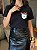 T-SHIRT DTF XICARA DE CORAÇÕES - PRETO - Imagem 3