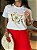 T-SHIRT DTF BORBOLETA VERDE - BRANCO - Imagem 2