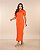 VESTIDO MAITÊ LISO DE ALGODÃO COM BOLSO - LARANJA - Imagem 1