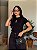 T-SHIRT CANELADA BORDADO COURO BOTA - PRETO - Imagem 1