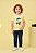 T-SHIRT INFANTIL DTF JACARE SKATE - AMARELO MANTEIGA - Imagem 1