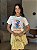 T-SHIRT DTF ARARA AZUL LISTRAS - OFF WHITE - Imagem 1