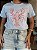 T-SHIRT DTF LAGOSTA FLORAL - AZUL CÉU - Imagem 4