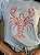 T-SHIRT DTF LAGOSTA FLORAL - AZUL CÉU - Imagem 2