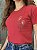 T-SHIRT BORDADA RAMO DE FLOR LATERAL - VERMELHO - Imagem 2