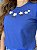 T-SHIRT BORDADA RAMO DE FLORES GOLA - AZUL BIC - Imagem 2
