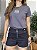 T-SHIRT BORDADA LOEWE - CINZA ARDÓSIA - Imagem 4