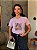 T-SHIRT DTF TARTARUGA FLORAL - ROSA CLARO - Imagem 1