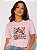 T-SHIRT DTF TARTARUGA FLORAL - ROSA CLARO - Imagem 1