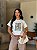 T-SHIRT DTF CAVALO MARINHO FLORAL - OFF WHITE - Imagem 1