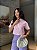 T-SHIRT GOLA ALTA LISA - ROSA CLARO - Imagem 1