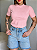 T-SHIRT GOLA ALTA LISA - ROSA CLARO - Imagem 2