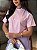 T-SHIRT GOLA ALTA LISA - ROSA CLARO - Imagem 3