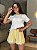 T-SHIRT LISA BICOLOR (AMARELO) - OFF WHITE - Imagem 1