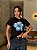 T-SHIRT DTF HIBISCO AZUL - PRETO - Imagem 1