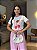 T-SHIRT DTF BICOLOR CEREJAS LISTRAS - OFF WHITE(ROSA) - Imagem 1