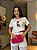 T-SHIRT DTF BICOLOR URSO LET´S GO TRAVEL - OFF WHITE(ROSA) - Imagem 1