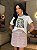 T-SHIRT DTF BICOLOR MOSAICO LA DOLCE VITA - OFF WHITE(AZUL) - Imagem 1