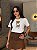T-SHIRT DTF BICOLOR URSO TENISTA - OFF WHITE(MOCACCINO) - Imagem 1