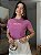T-SHIRT CANELADA COLCCI (OFF WHITE) - ROXO MAGIC - Imagem 1