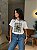 T-SHIRT DTF URSO XADREZ VERDE - OFF WHITE - Imagem 1