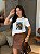 T-SHIRT DTF CACHORRO CHAPEU - BRANCO - Imagem 1