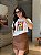 T-SHIRT DTF DALMATA LISTRAS VERMELHAS - BRANCO - Imagem 1