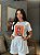 T-SHIRT DTF GATO POA LARANJA - OFF WHITE - Imagem 1