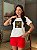 T-SHIRT DTF GATO POA VERDE - OFF WHITE - Imagem 1