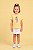 T-SHIRT INFANTIL DTF URSINHA LAÇO AZUL - AMARELO MANTEIGA - Imagem 1