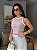 CROPPED RIBANA BICOLOR (OFF WHTE) - ROSA ROMANTIC - Imagem 1
