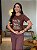 T-SHIRT DTF SOB O MANTO DE MARIA - MARROM - Imagem 1