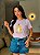 T-SHIRT DTF NOSSA SENHORA AMARELO - LILAS - Imagem 1
