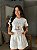 T-SHIRT DTF LIVRO FLORAL - OFF WHITE - Imagem 1