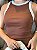 CROPPED RIBANA BICOLOR (OFF WHITE) - MARROM - Imagem 2