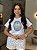 T-SHIRT DTF BORBOLETA FLORES - BRANCO - Imagem 1