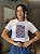 T-SHIRT DTF FLORES LARANJA - BRANCO - Imagem 1