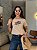 T-SHIRT DTF FLORES DE PEDRAS PRECIOSAS - BEGE DUNAS - Imagem 1