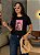 T-SHIRT DTF GATINHO BOLA DE CHICLETE - PRETO - Imagem 1