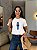 T-SHIRT DTF JEANS RETRÔ - OFF WHITE - Imagem 1