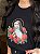 T-SHIRT DTF SANTA TERESINHA ROSAS VERMELHAS - PRETO - Imagem 2