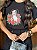 T-SHIRT DTF SANTA TERESINHA ROSAS VERMELHAS - PRETO - Imagem 3