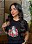 T-SHIRT DTF SANTA TERESINHA ROSAS VERMELHAS - PRETO - Imagem 1