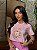 T-SHIRT DTF NOSSA SENHORA CORAÇÃO FLORAL - ROSA CLARO - Imagem 1