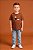T-SHIRT INFANTIL DTF FREI GILSON CARTOON - MARROM TERRA - Imagem 1