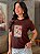 T-SHIRT DTF FLORES COLORIDAS PINTURA RELEVO - MARROM EXPRESSO - Imagem 1