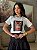 T-SHIRT DTF GATINHO LAÇO VERMELHO - OFF WHITE - Imagem 1