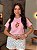T-SHIRT DTF FLORZINHA LISTRAS - ROSA CLARO - Imagem 1