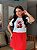 T-SHIRT DTF GATO LAÇO VERMELHO - Imagem 1