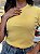 T-SHIRT CANELADA - AMARELO MANTEIGA - Imagem 2